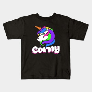 Corny Unicorn humor Kids T-Shirt